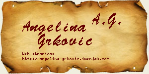 Angelina Grković vizit kartica